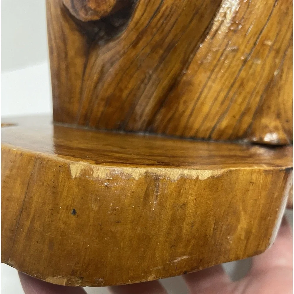Vintage Handmade Burl Wood Candle Holder Manzanita Rustic Primitive 1970s Decor